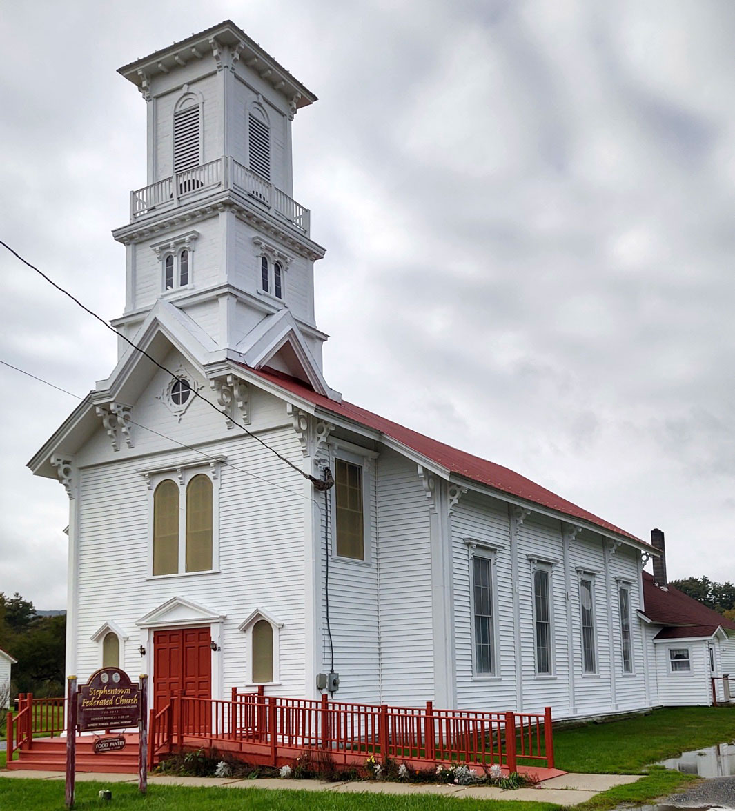 Click to Enlarge church getting painted-2023